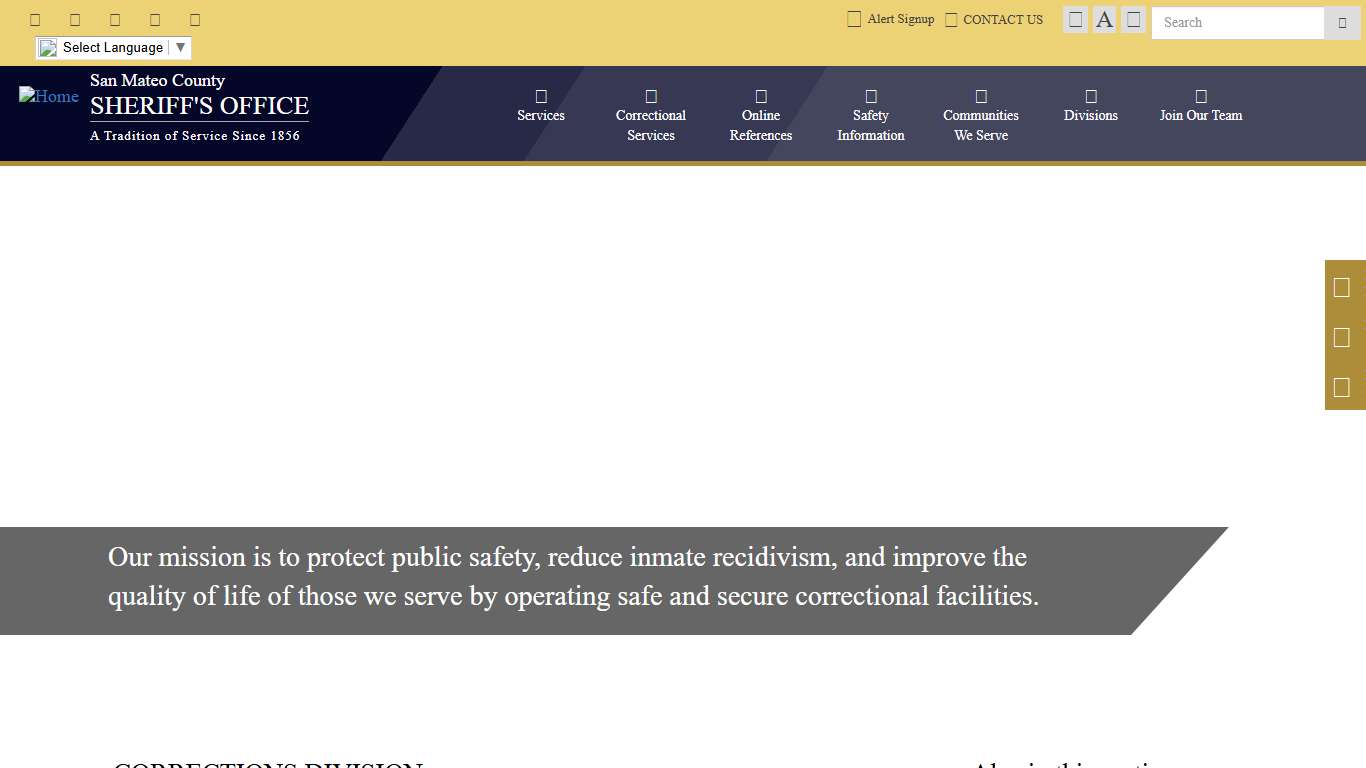 Corrections Division San Mateo County Sheriff's Office